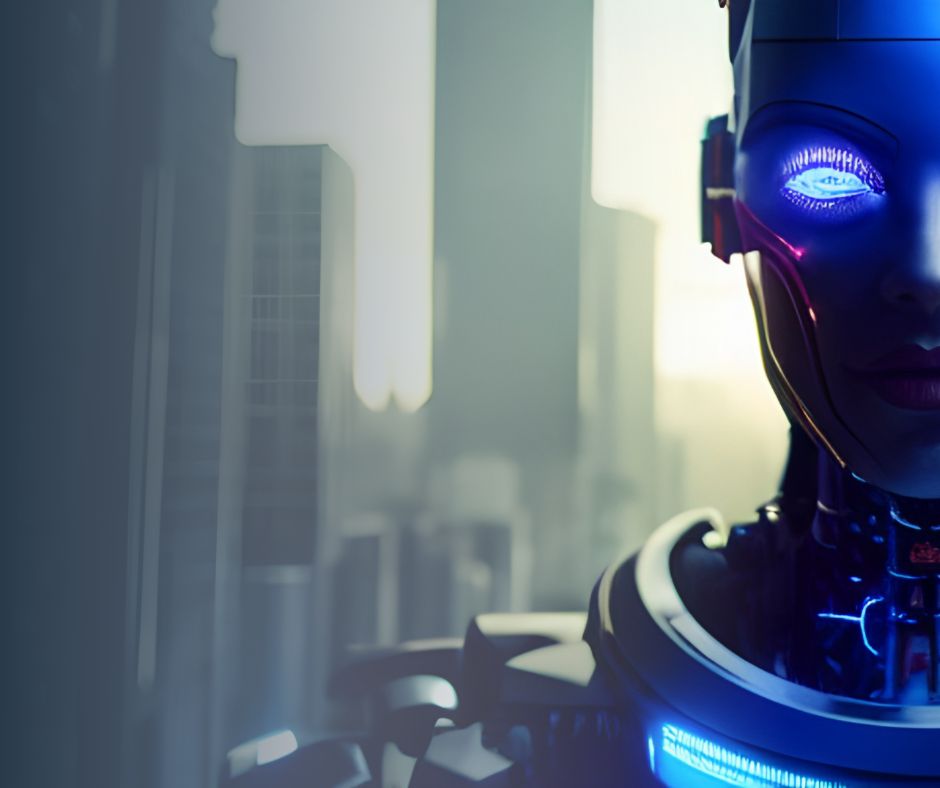 Modern Neon AI Facebook Post 